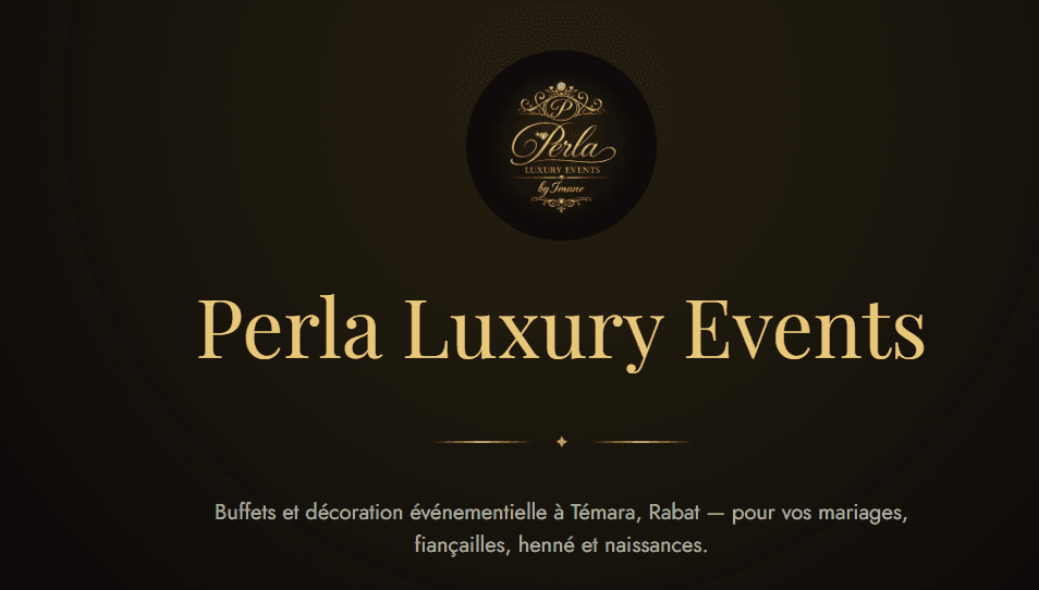 Perla Luxury Events - website built by KHSolutions